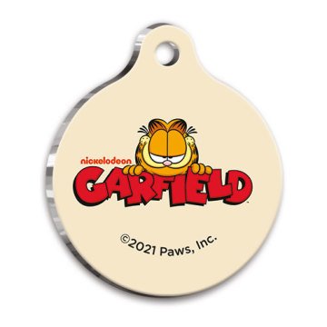 Garfield Yuvarlak Kedi ve Köpek Künyesi Medium 3 cm