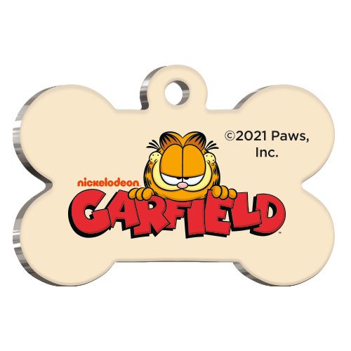 Garfield Kemik Şekilli Kedi ve Köpek Künyesi Small 2,1 x 3,1 cm