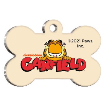 Garfield Kemik Şekilli Kedi ve Köpek Künyesi Small 2,1 x 3,1 cm
