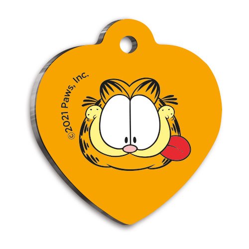 Garfield Kalp Şekilli Kedi ve Köpek Künyesi Medium 3,2 x 3,5 cm