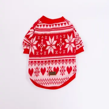 PawStar 25729- Kırmızı Nordic Winter-Snowflake Sweat