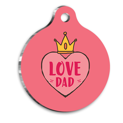 Love Dad Kedi Köpek Künyesi Small 2,5 cm