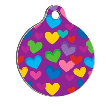 PawStar QR23 Hearts Desenli Kedi Köpek İsimliği