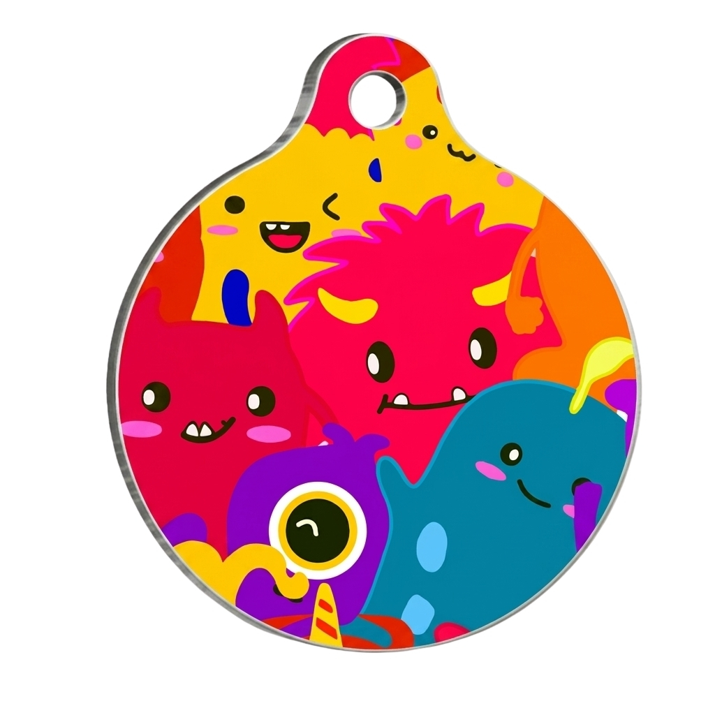 PawStar QR29 Monsters Desenli Kedi Köpek İsimliği