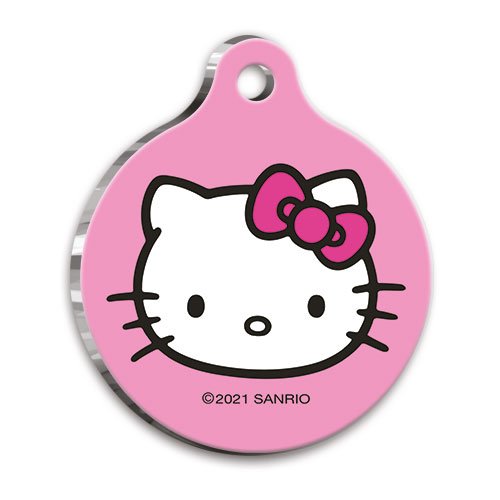 Hello Kitty Yuvarlak Kedi ve Köpek Künyesi Small 2,5 cm