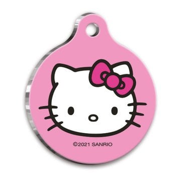 Hello Kitty Yuvarlak Kedi ve Köpek Künyesi Large 3,8 cm