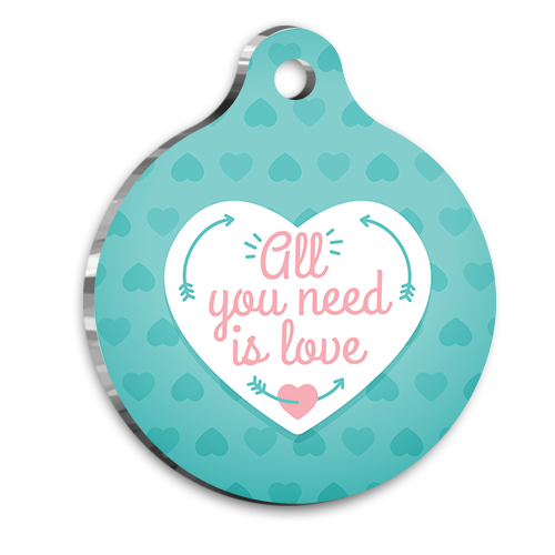 All You Need Is Love Kedi Köpek Künyesi Large 3,8 cm