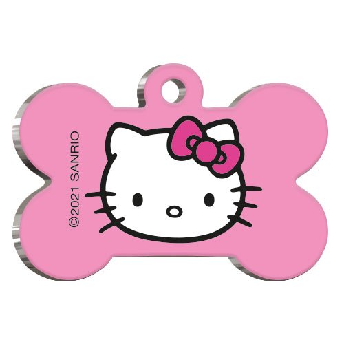 Hello Kitty Kemik Şekilli Kedi ve Köpek Künyesi Medium 2,6 x 3,8 cm