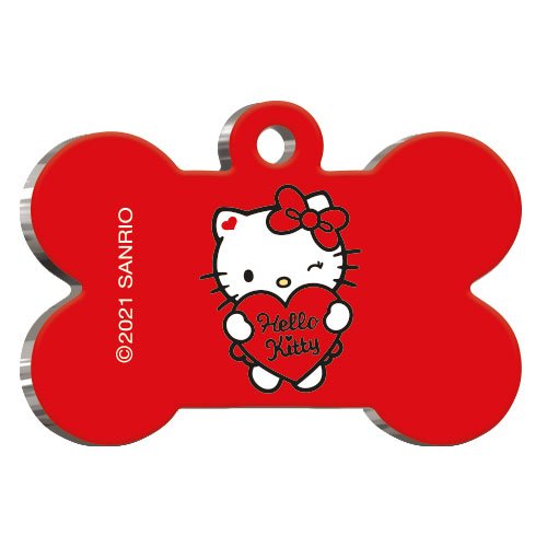Hello Kitty Kemik Şekilli Kedi ve Köpek Künyesi Medium 2,6 x 3,8 cm