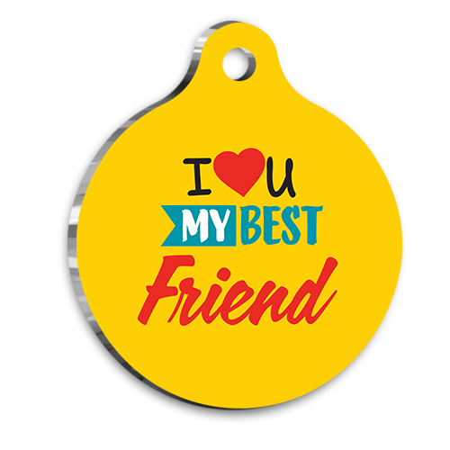 Best Friend Kedi Köpek Künyesi Medium 3 cm