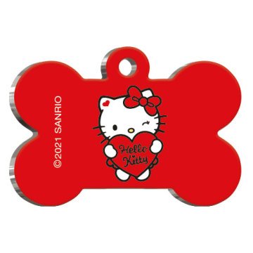Hello Kitty Kemik Şekilli Kedi ve Köpek Künyesi XLarge 3,3 x 5 cm