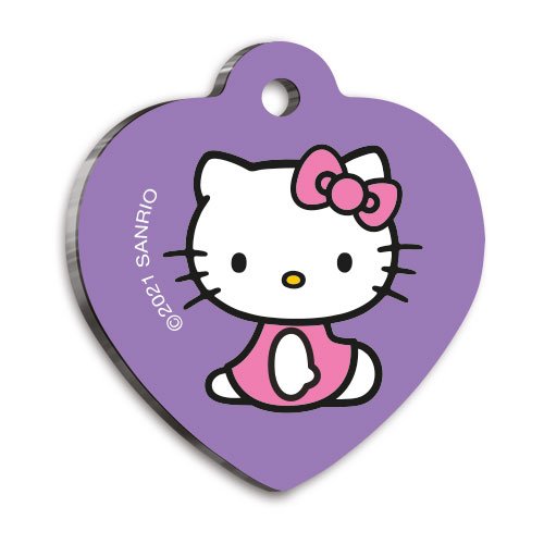 Hello Kitty Kalp Şekilli Kedi ve Köpek Künyesi Medium 3,2 x 3,5 cm