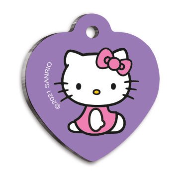 Hello Kitty Kalp Şekilli Kedi ve Köpek Künyesi Medium 3,2 x 3,5 cm