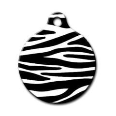 Zebra Desenli Yuvarlak Kedi Köpek Künyesi