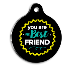 Siyah Best Friend Kedi Köpek Künyesi Medium 3 cm