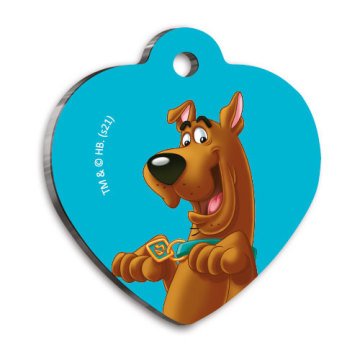 Scooby-Doo Kalp Şekilli Kedi ve Köpek Künyesi Small 2,5 x 2,73 cm