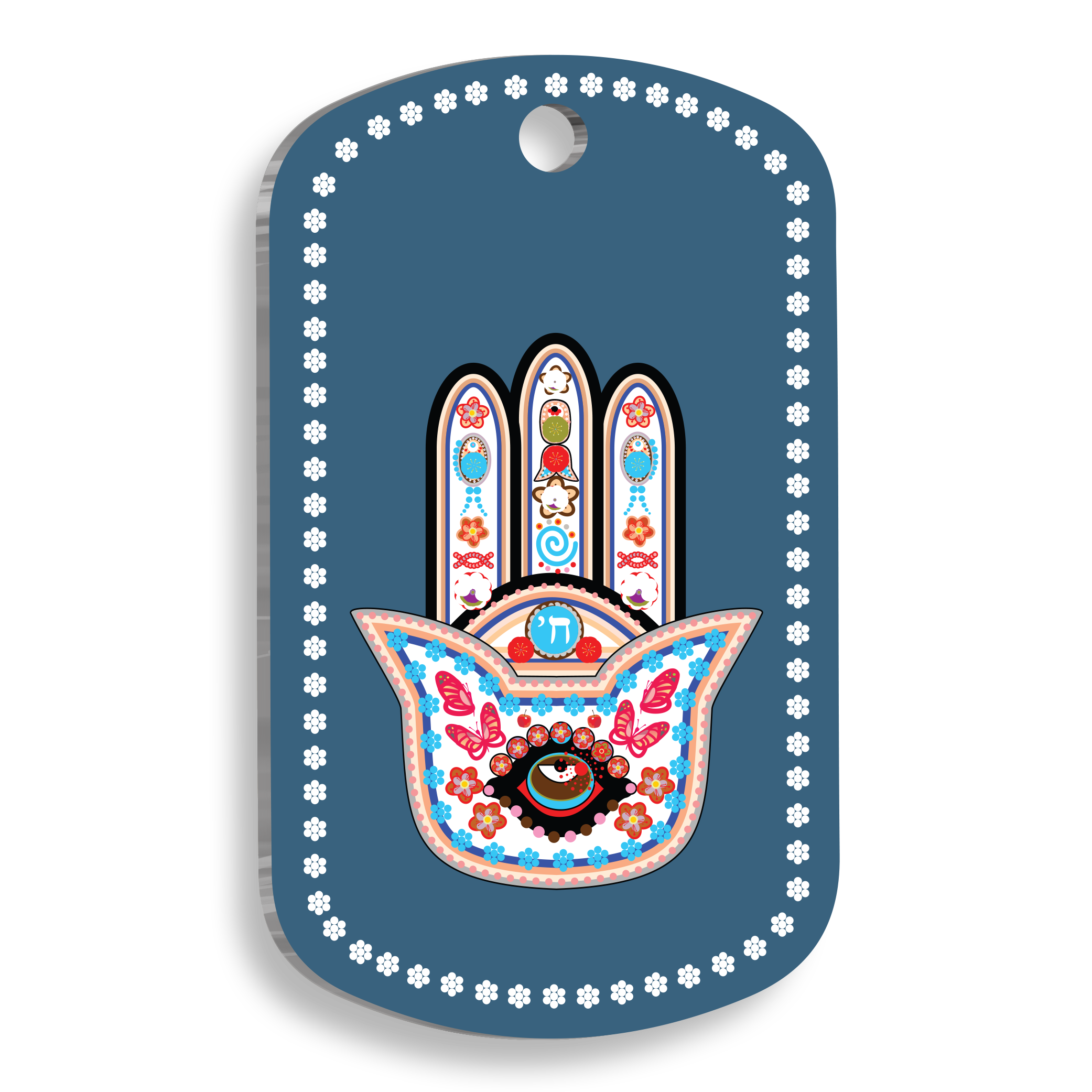 Koyu Mavi 3. Göz Pet Tag Large 2,9 x 5 cm