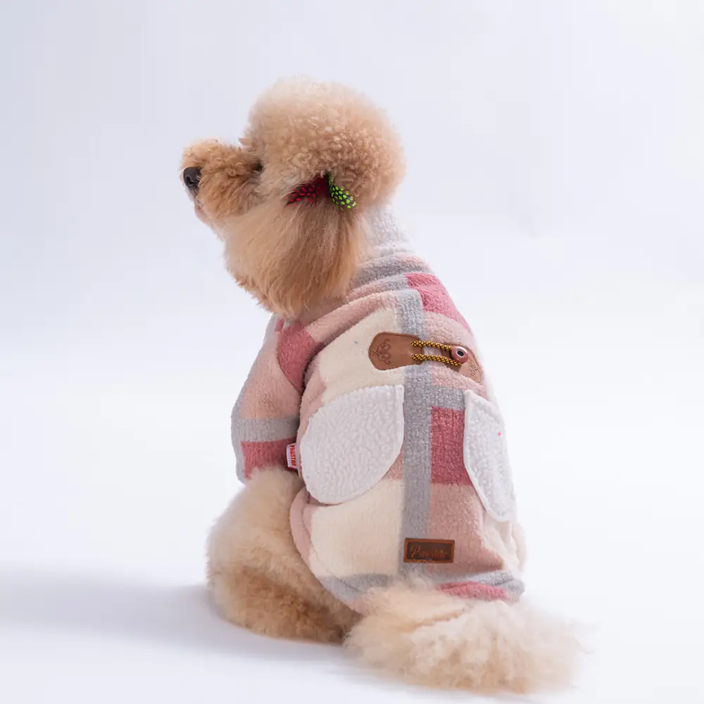 PawStar 25215-Pembe Chicago Checks Ceket
