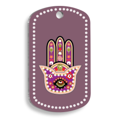 Koyu Mor 3.Göz Pet Tag Small 2 x 3,5 cm