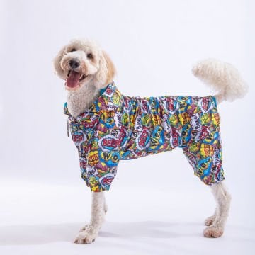 PawStar PopArt Büyük Irk Tulum Yağmurluk