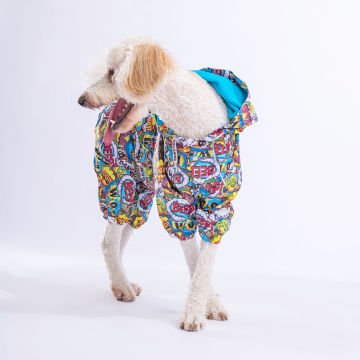 PawStar PopArt Büyük Irk Tulum Yağmurluk