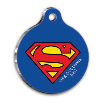 Superman Yuvarlak Kedi ve Köpek Künyesi Medium 3 cm
