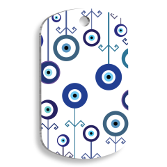 Nazar Boncuğu Desenli Kedi Köpek Künyesi Large 2,9 x 5 cm